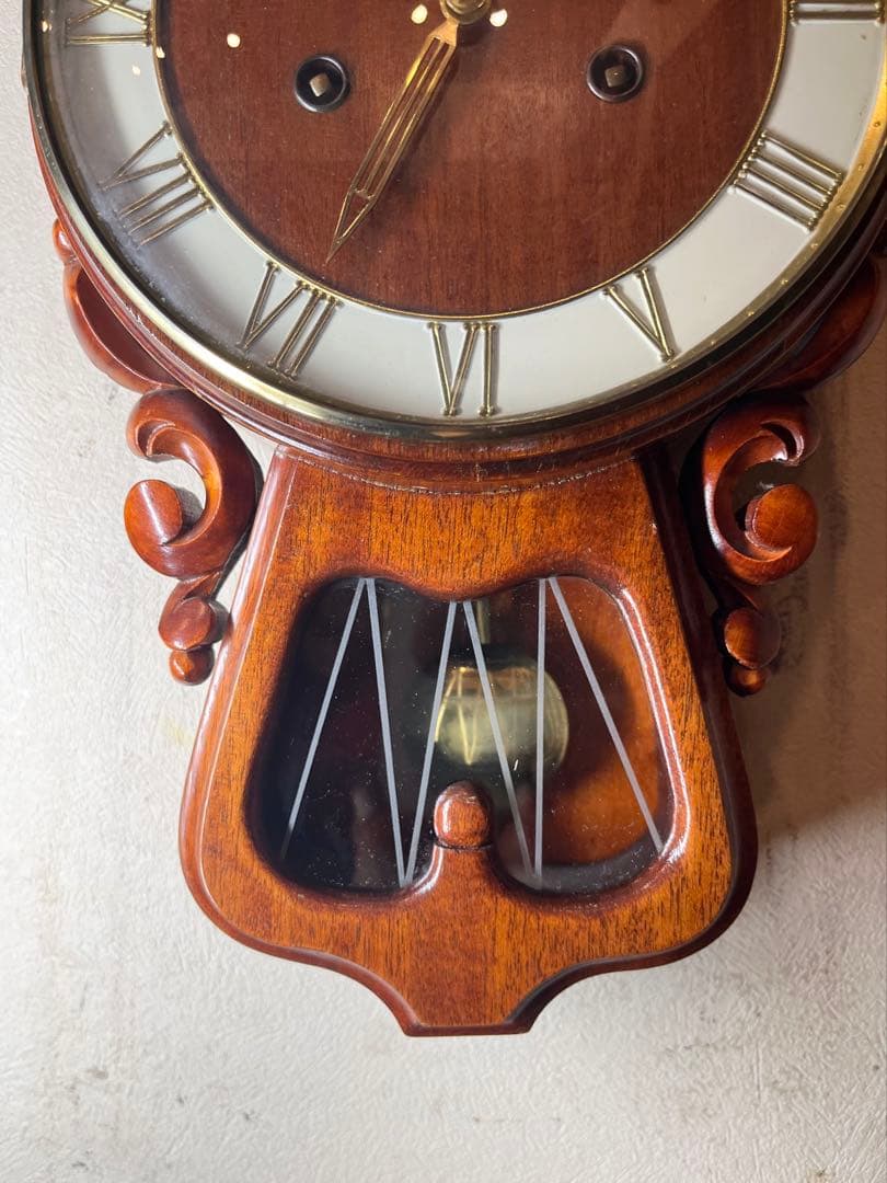 ユンハンス　ミニミニ　珍品　柱時計　古時計　レトロ　振り子　アンティーク　精工舎