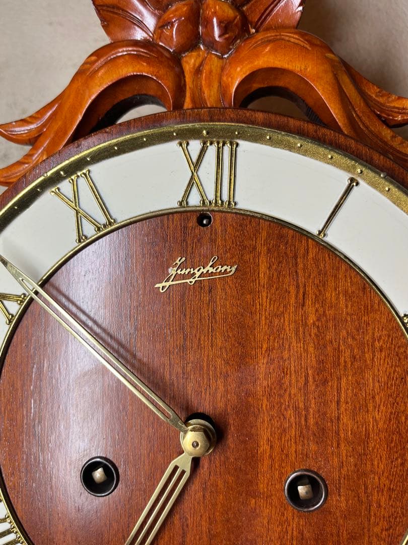 ユンハンス　ミニミニ　珍品　柱時計　古時計　レトロ　振り子　アンティーク　精工舎