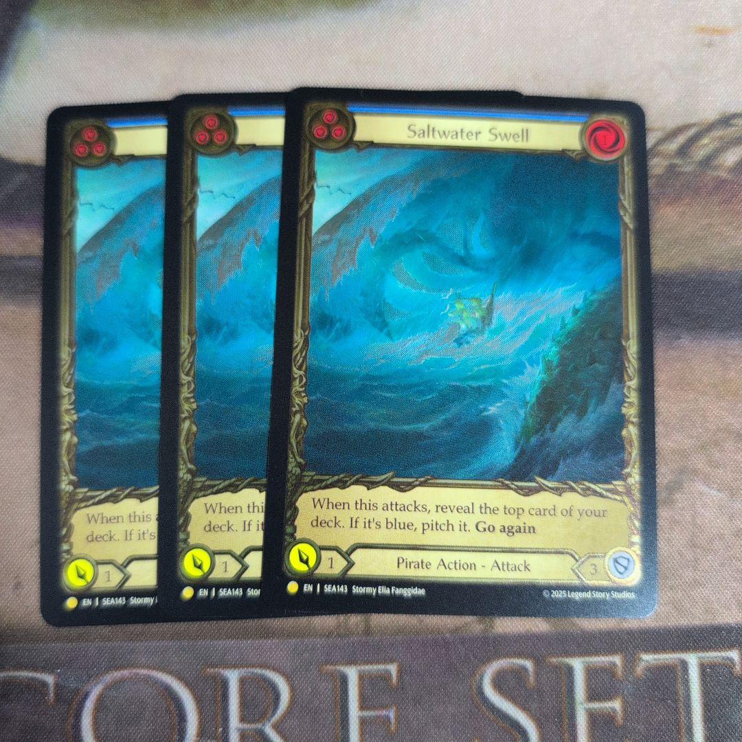 FaB Saltwater Swell (青)　トレジャー 3枚セット