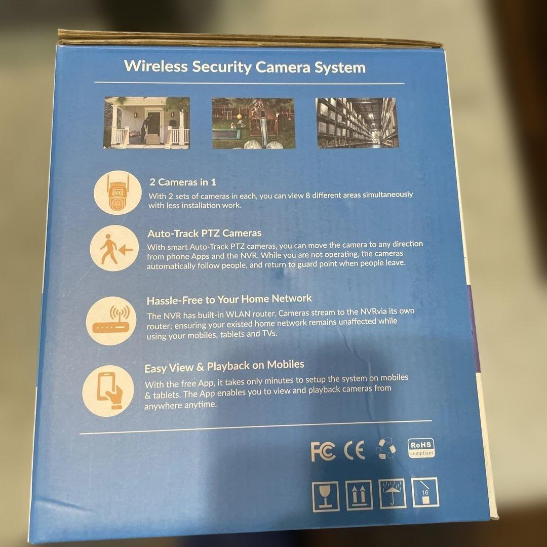 VORGUT 防犯カメラ 屋外 ソーラー 2台セット　モニター付400万画素