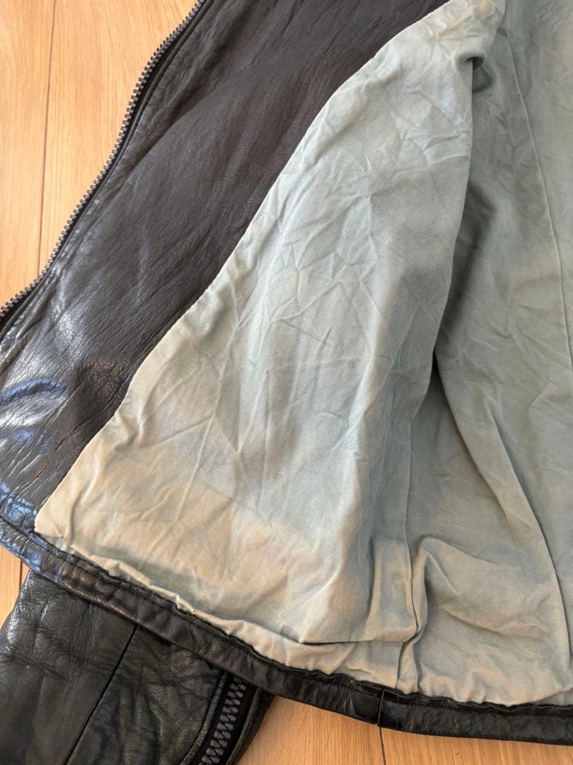 ISAMU KATAYAMA BACKLASH レザー シングル ライダース 黒