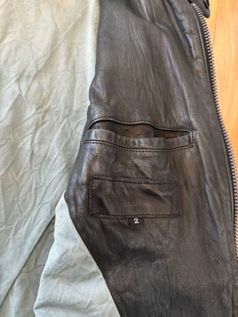 ISAMU KATAYAMA BACKLASH レザー シングル ライダース 黒