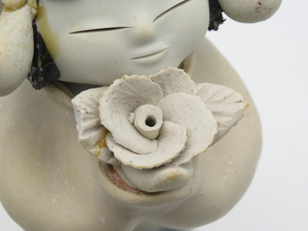 青芳人形 2点セット 陶器人形 森元青芳 砥部焼 オブジェ 置物 インテリア