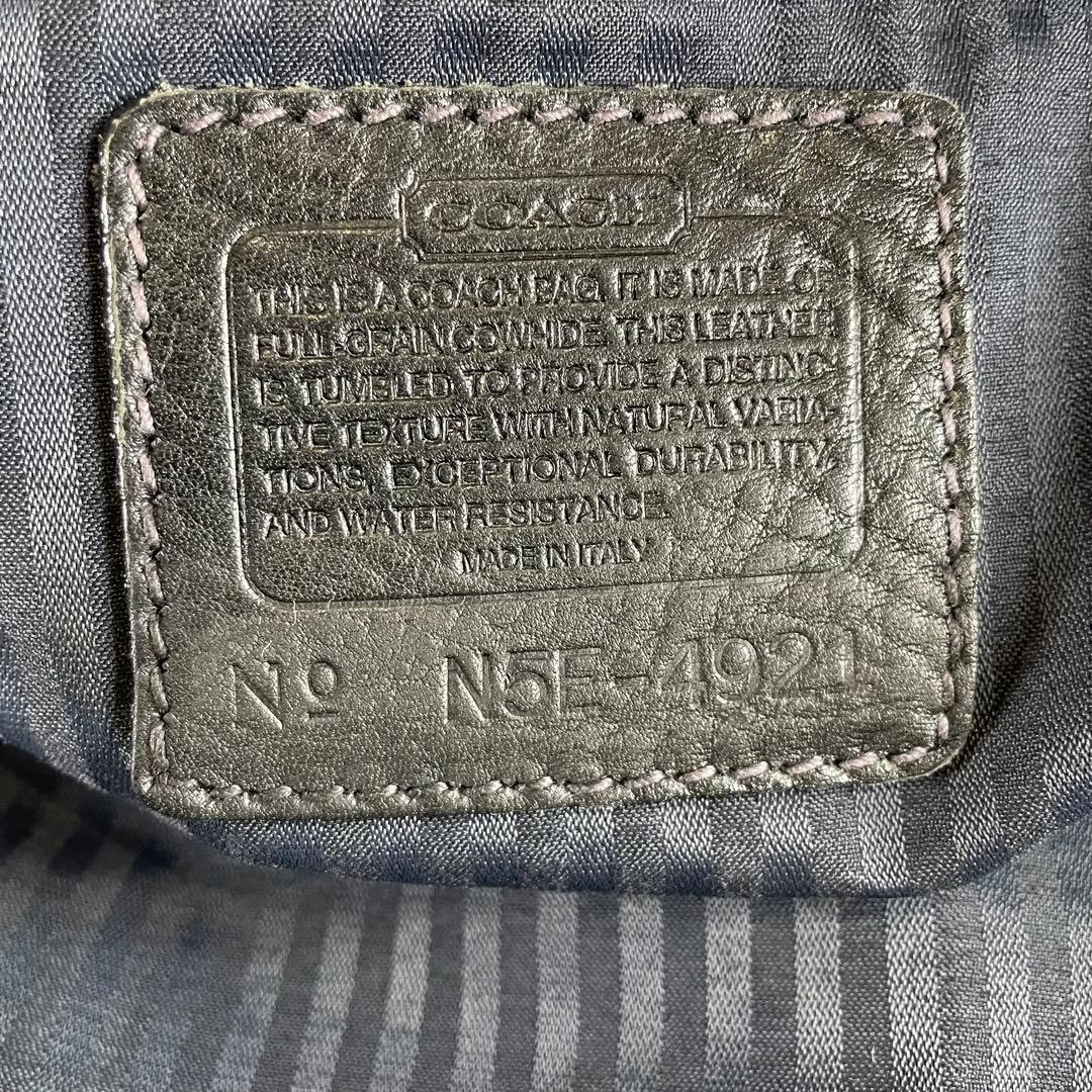 OLD COACH コーチ ハンドバッグ レザー 4921 シボ革