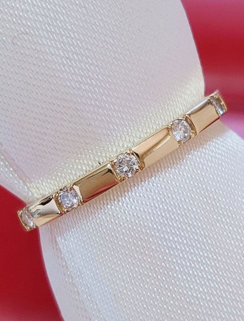 新入荷 未使用品 k18 天然ダイヤモンド 0.10ct リング