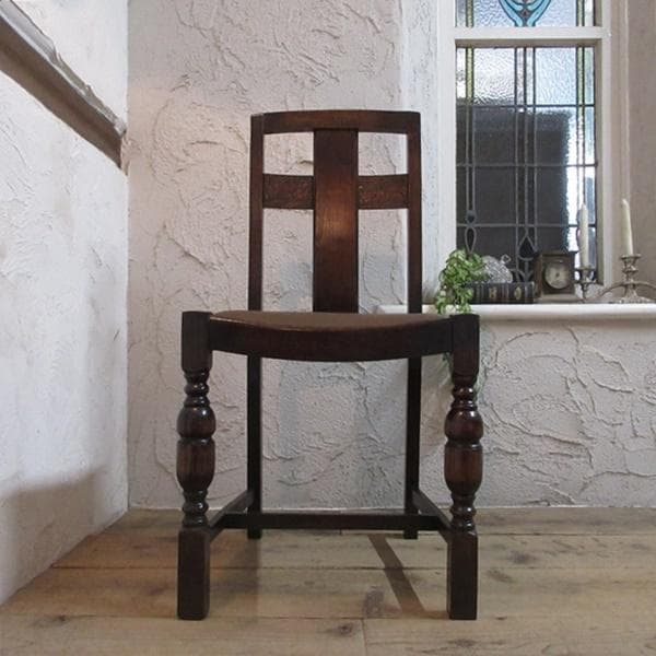 イギリス アンティーク 家具 ダイニングチェア 椅子 イス 英国 4726d