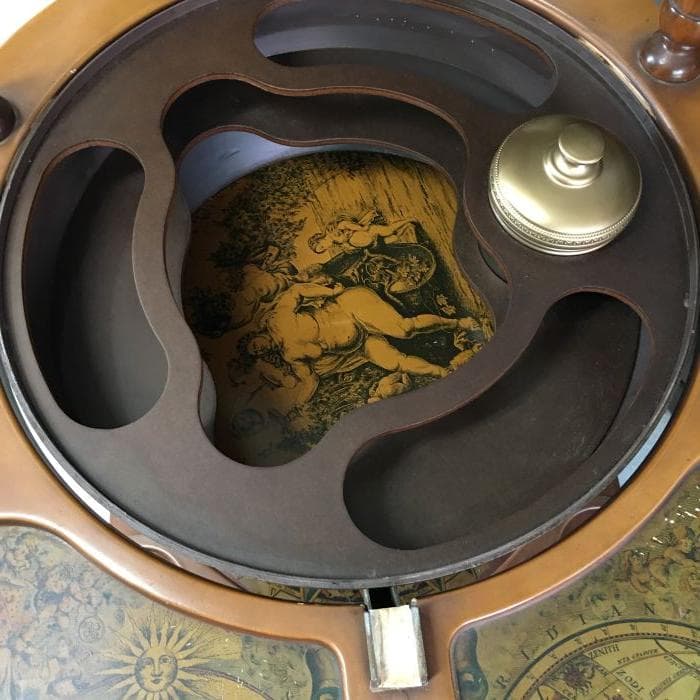 J リユース アンティーク 地球儀型 ワゴン ワイン バー キャビネット 希少