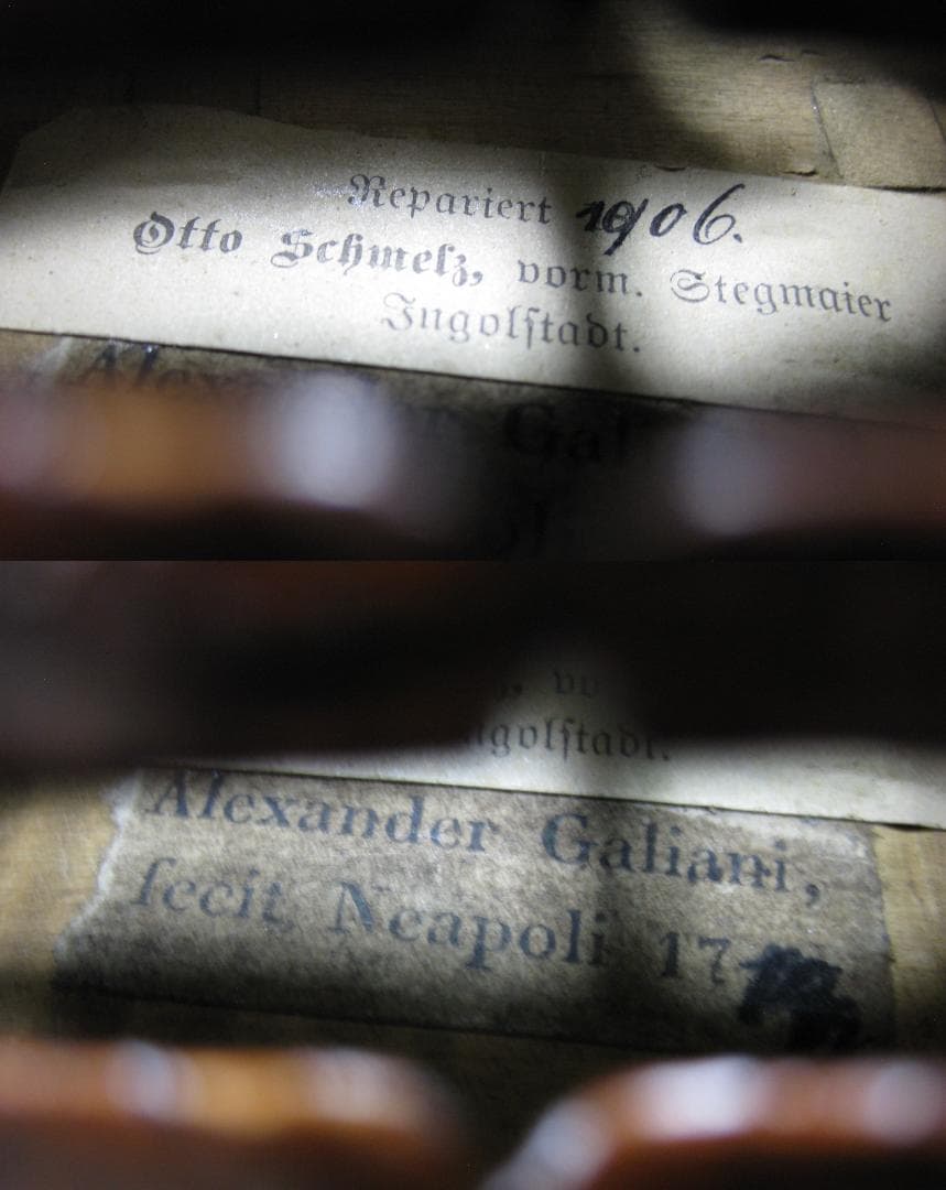 【オールドヨーロピアン】 A.Gagliano ラベル c.1790 バイオリン