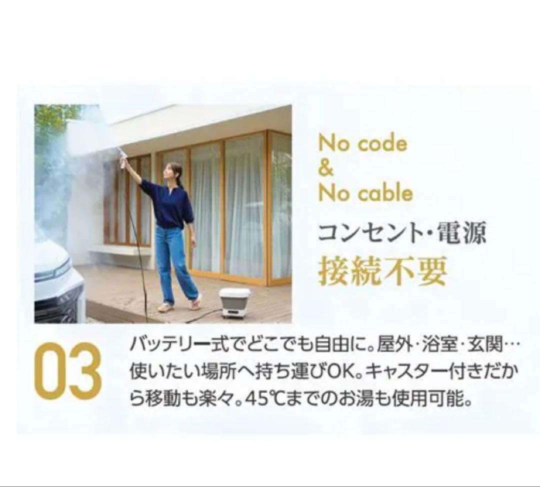 新品 サイエンス ポータブル 高圧洗浄機 ミラブル アクアブラスト