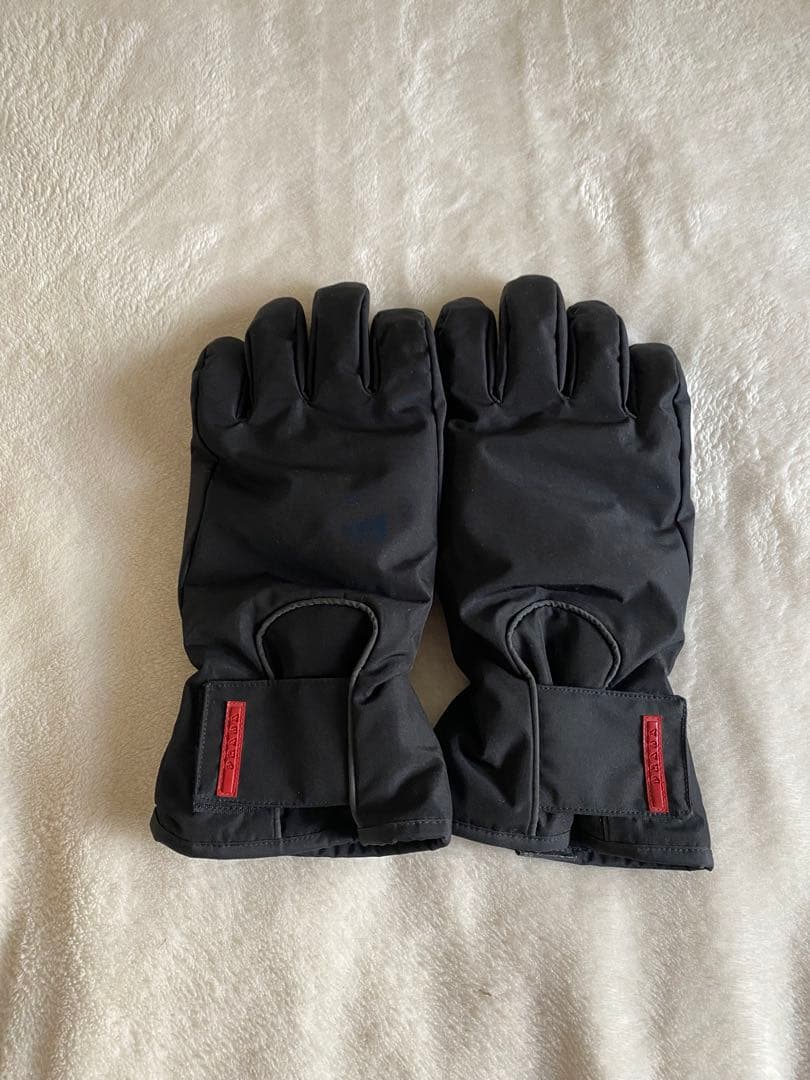 1999FW prada sport globe レザー切り替え中綿手袋