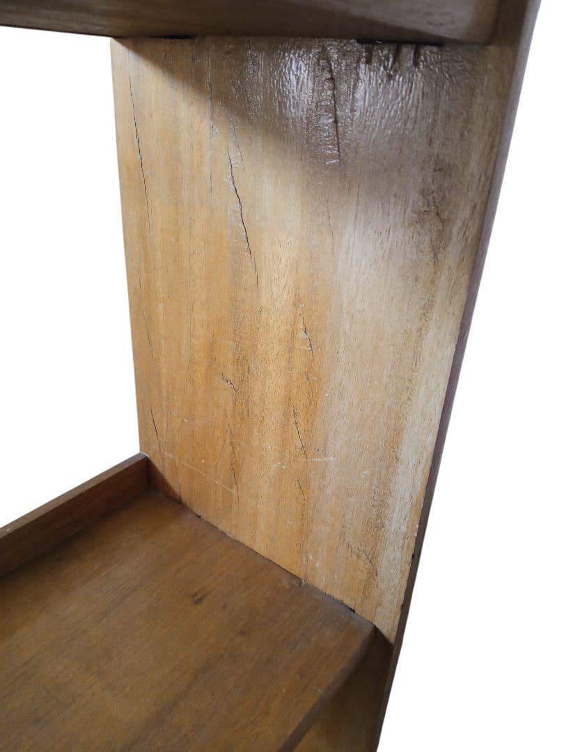 【昭和レトロ アンティーク】木杭 ブックシェルフ 本棚 4段