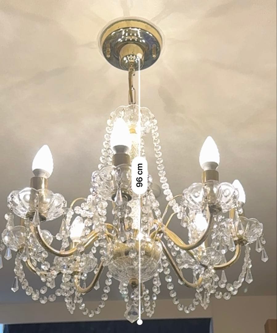 クリスタルシャンデリア 8灯 40万円のお品物