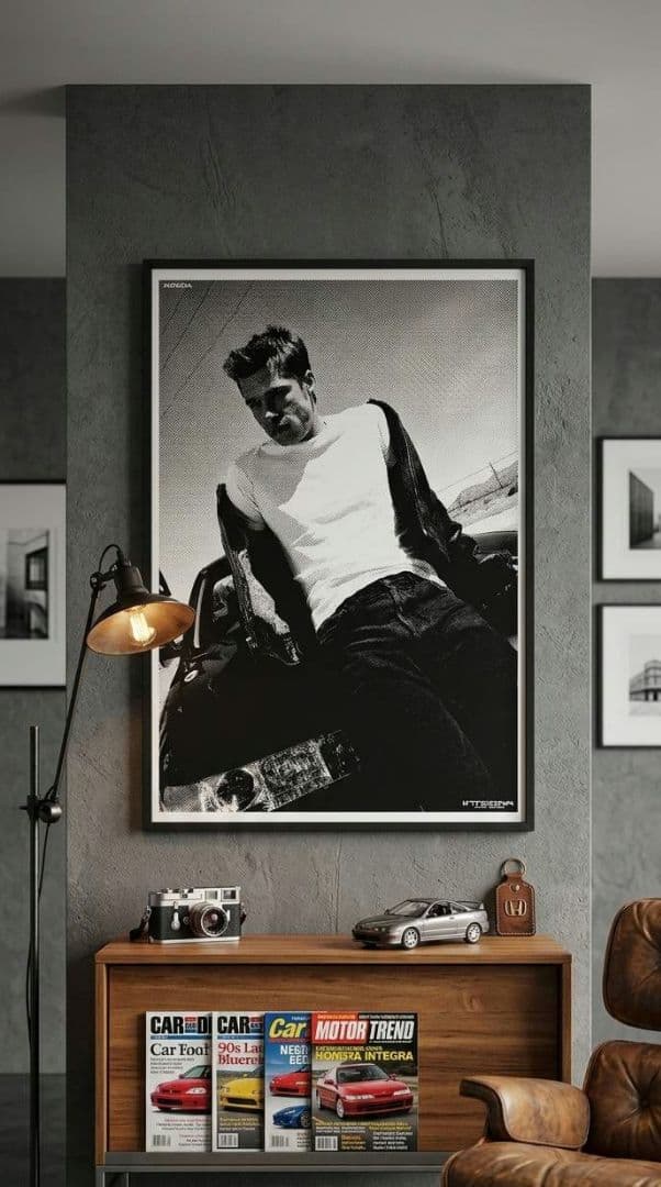 超レア ブラッド・ピット HONDA INTEGRA (インテグラ)B1ポスター