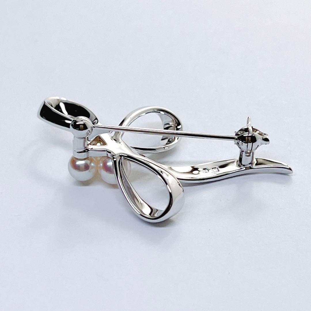 【未使用品】✨MIKIMOTO ミキモト パール　ブローチ　コサージュ　リボン