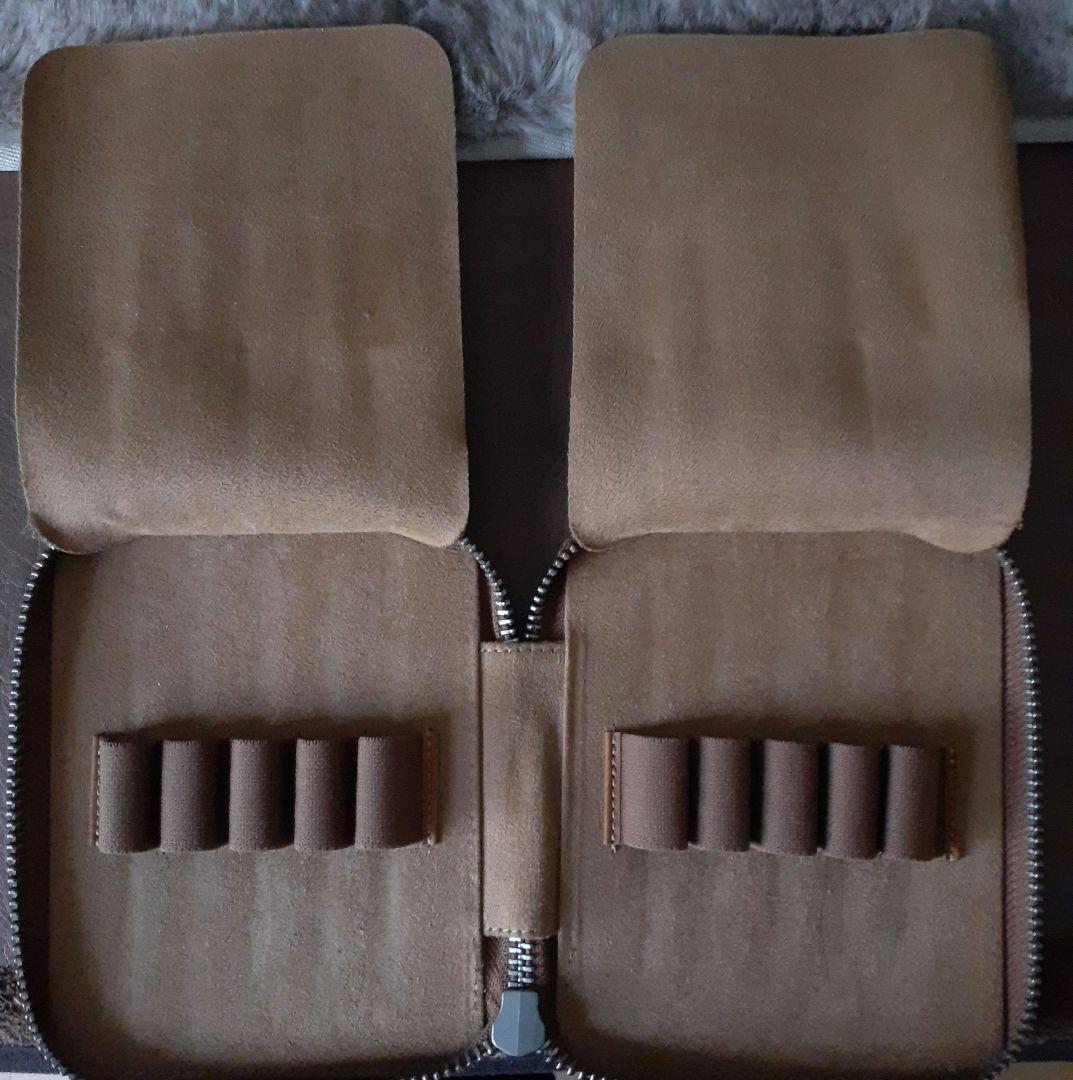 ガレンレザー　クレイジーホースブラウン　10スロットペンケース