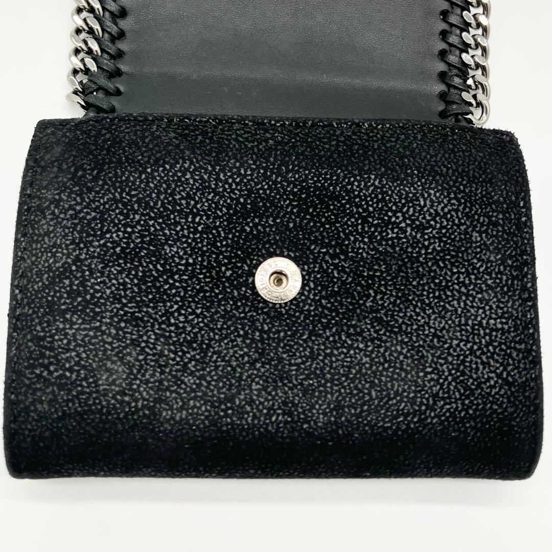 ステラマッカートニー　ファラベラ ロゴチャーム　二つ折り財布　ブラック