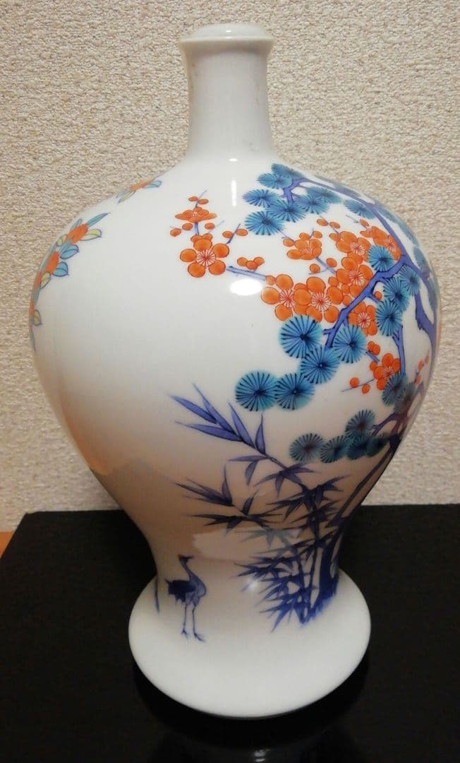 小笠原長春作　鍋島写　瓶子　共箱　酒器