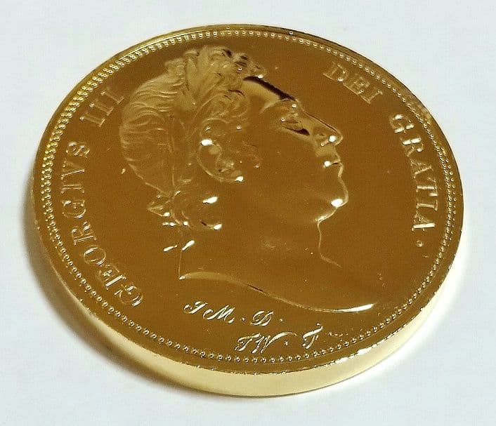 希少 スリーグレイセス ジョージ3世 ピエフォー 金メッキ  メダル