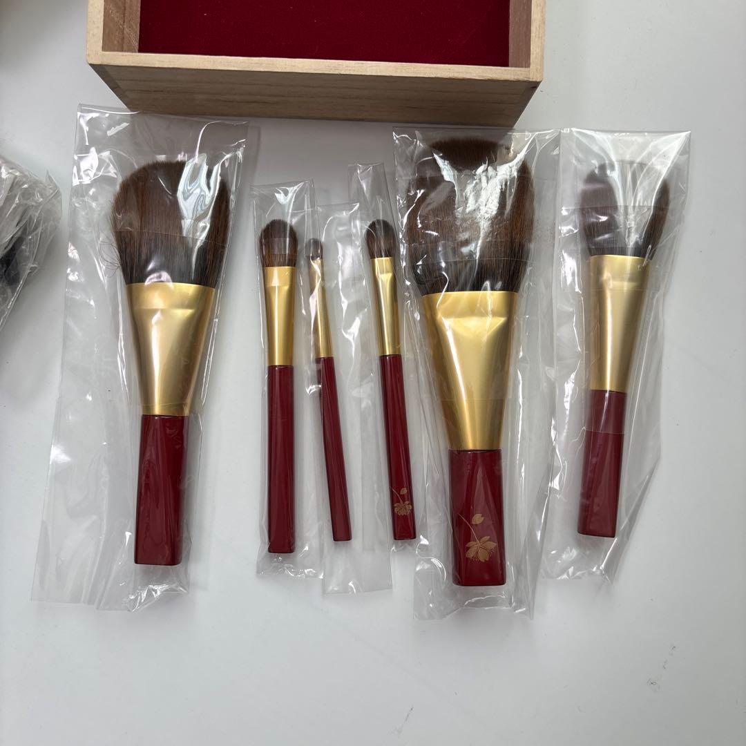 魁栄堂 熊野筆 化粧筆セット 6本 木製ケース付き