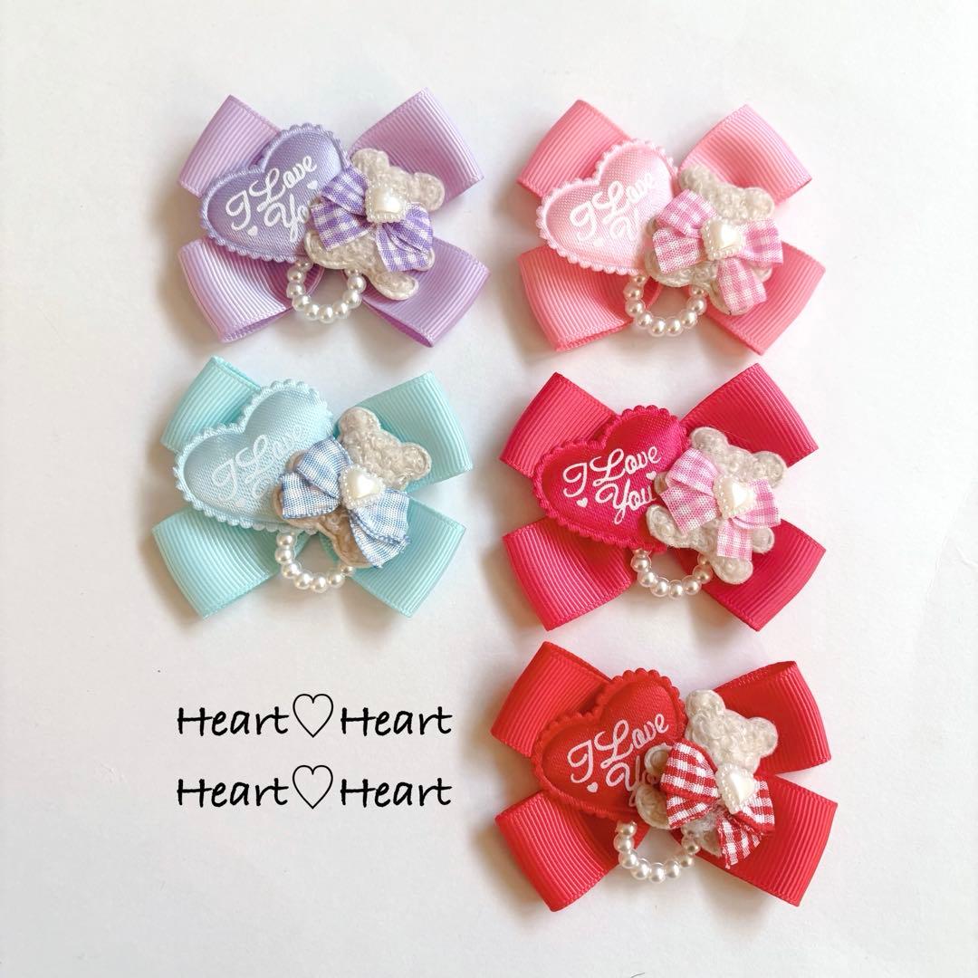 しじみさま★Heart♡Heart 　トリミングリボンチョーカー NO1