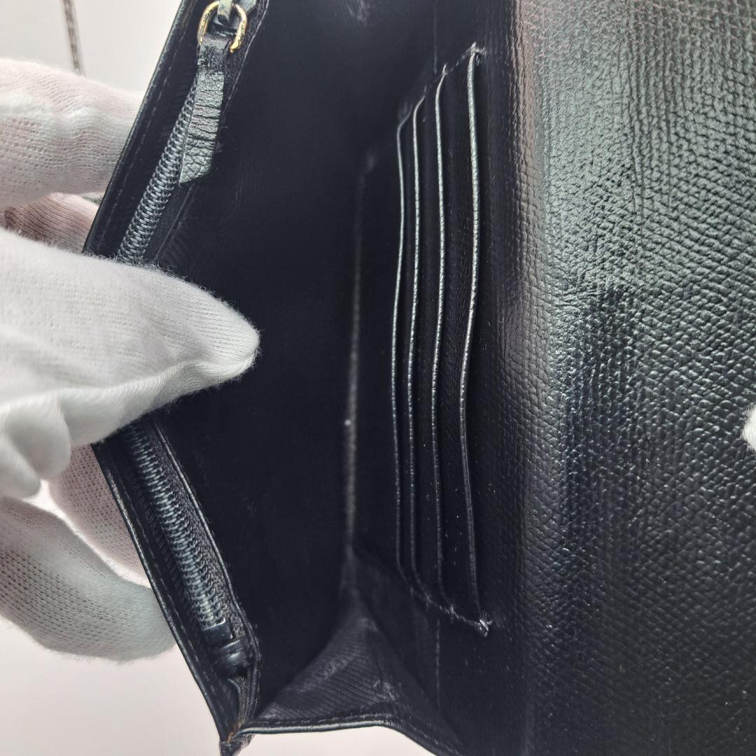 レア　CHANEL　ココボタン　コンパクト　ブラック　 二つ折り財布　財布