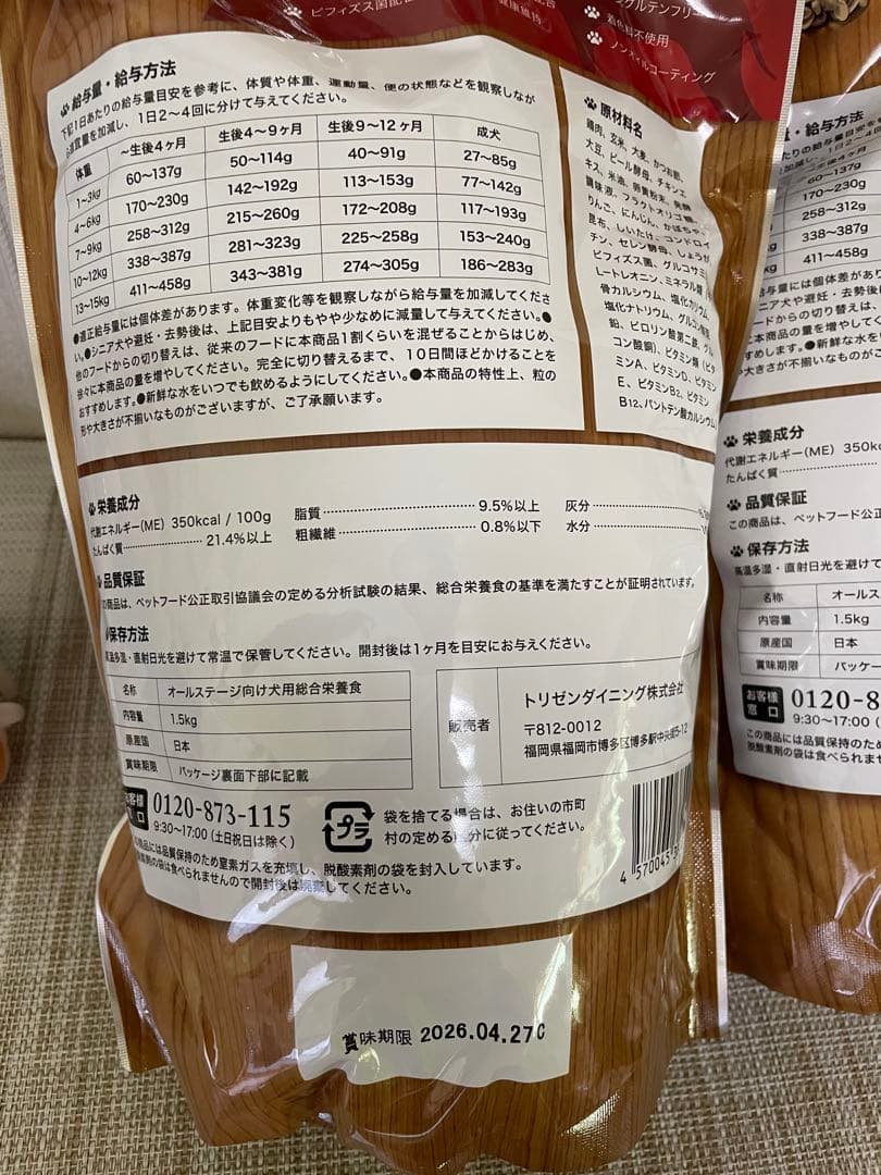 うまか Premium Dogfood ドライフード2袋