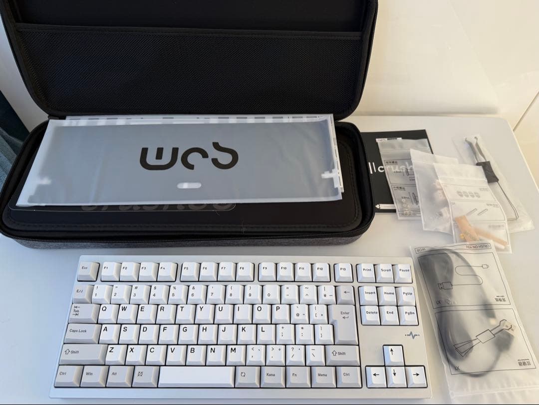 wobkey crush80 reboot pro JIS日本語 シルバー　白