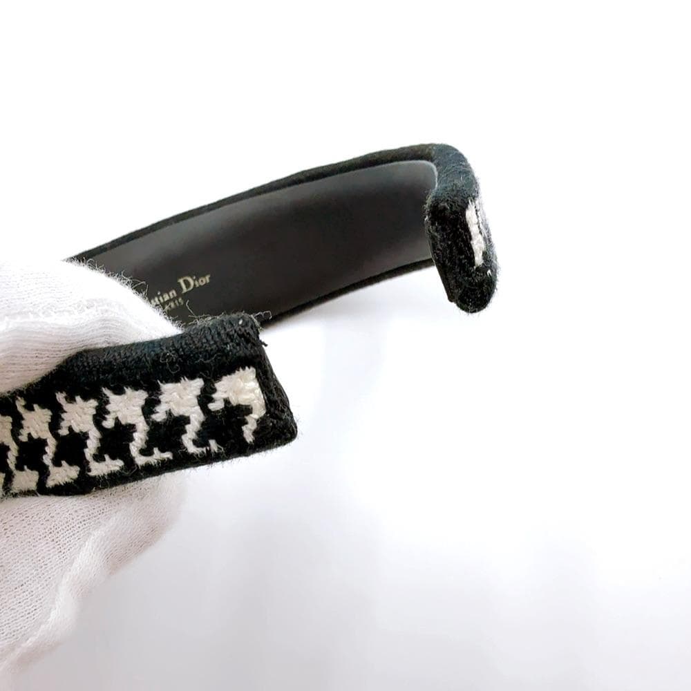◇クリスチャンディオール◇レザー×ファブリック/カチューシャ/ブランド