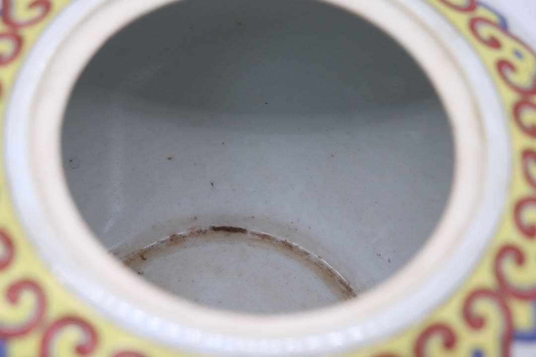 中国　粉彩　唐子　大壺　送料込み250423