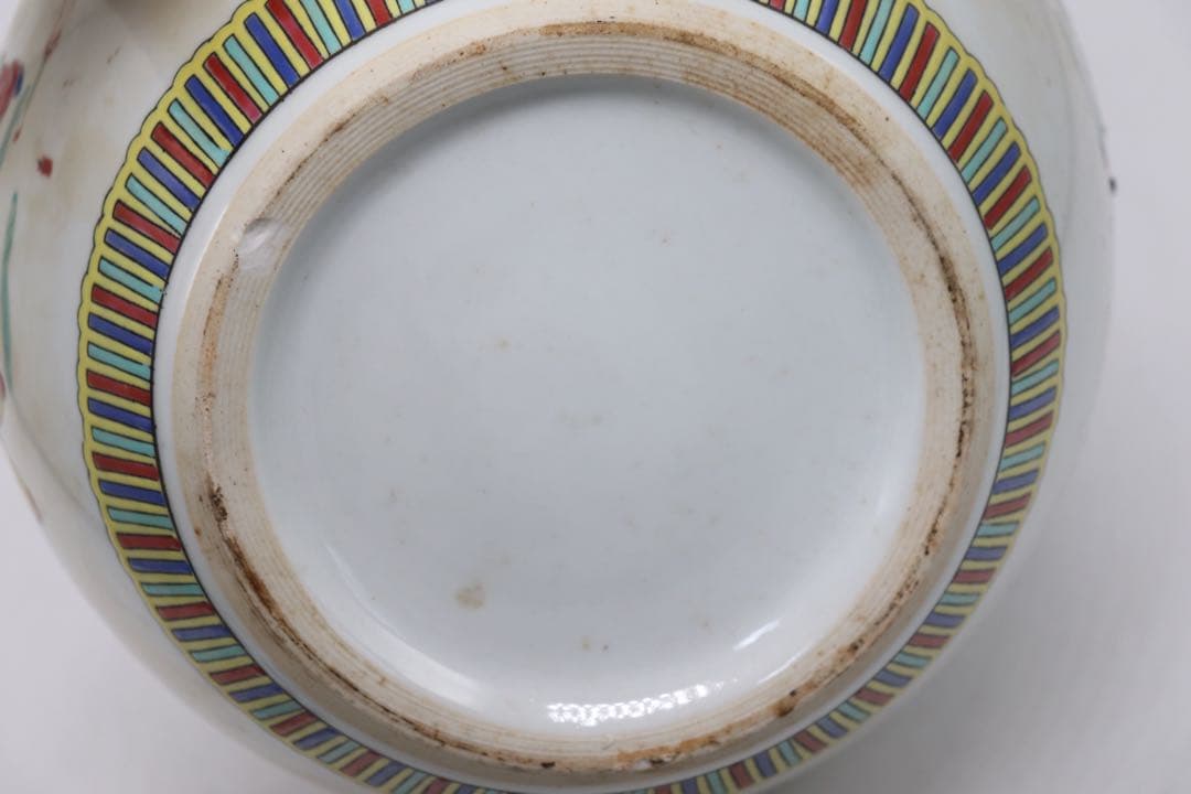 中国　粉彩　唐子　大壺　送料込み250423