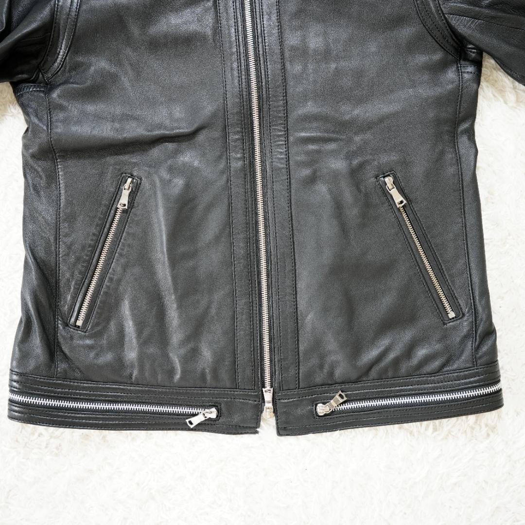 【極美品】LOVELESS　ラブレス　シングルライダースレザージャケット　L　黒