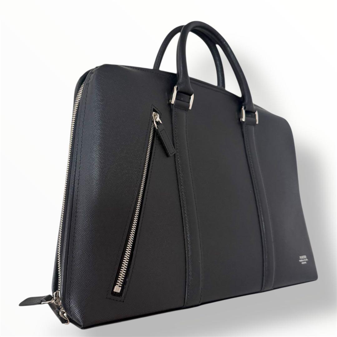 美品 PORTER アベニュー レザー ブリーフケース ビジネスバッグ ブラック