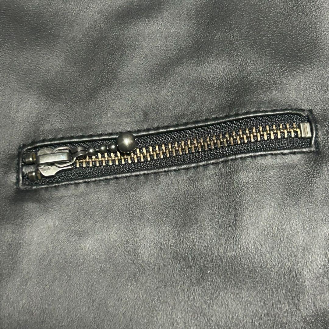 【美品】UNITED ARROWS 　シングルライダース　ゴートレザー　L 黒