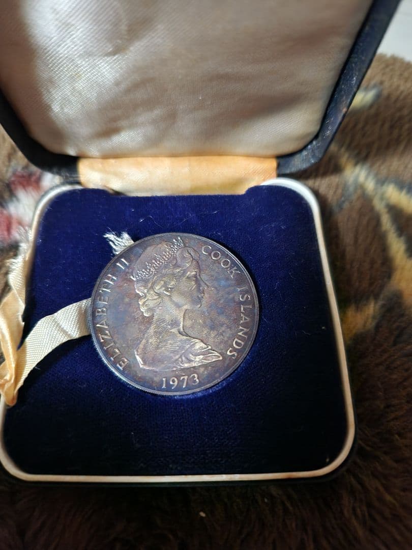 クック諸島 1973年 2ドル記念硬貨　銀貨