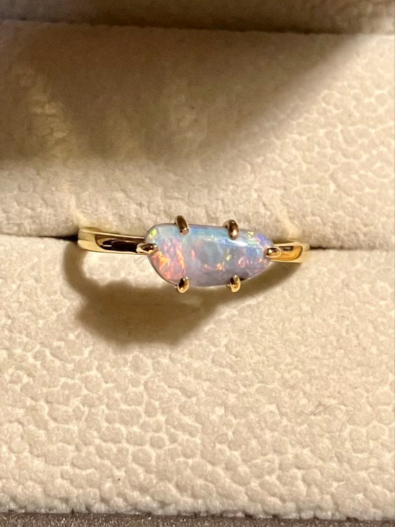 ルシェル＊K18＊美しいボルダーオパールリングです