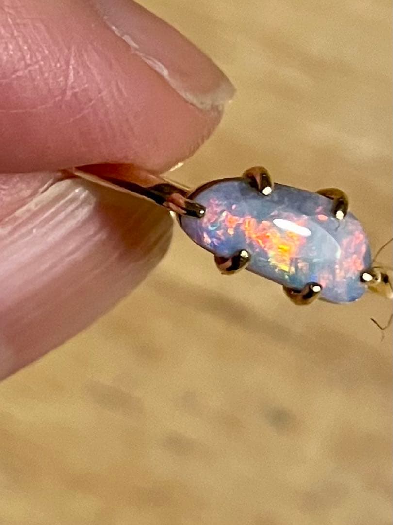 ルシェル＊K18＊美しいボルダーオパールリングです