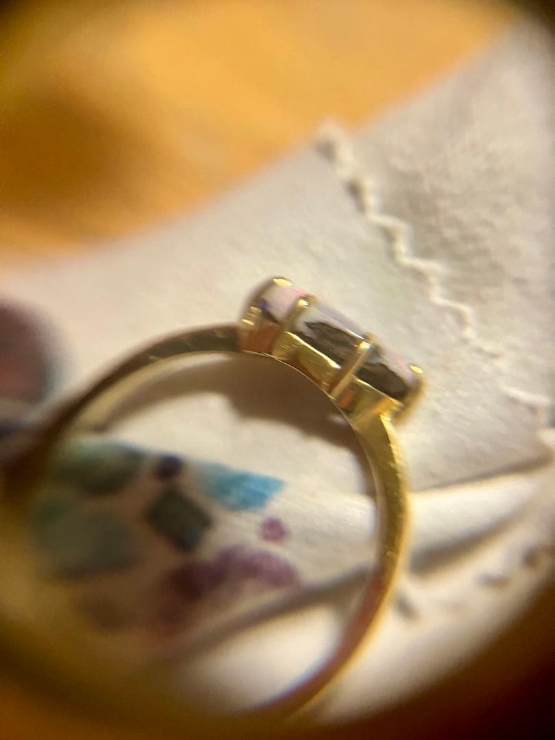 ルシェル＊K18＊美しいボルダーオパールリングです