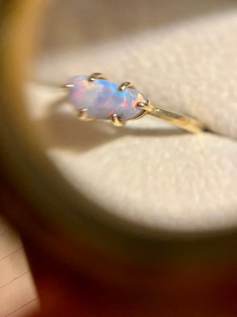 ルシェル＊K18＊美しいボルダーオパールリングです