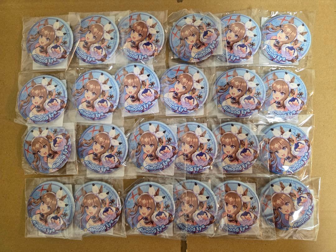 ウマ娘　アーモンドアイ　グリッター缶バッジ　痛バ