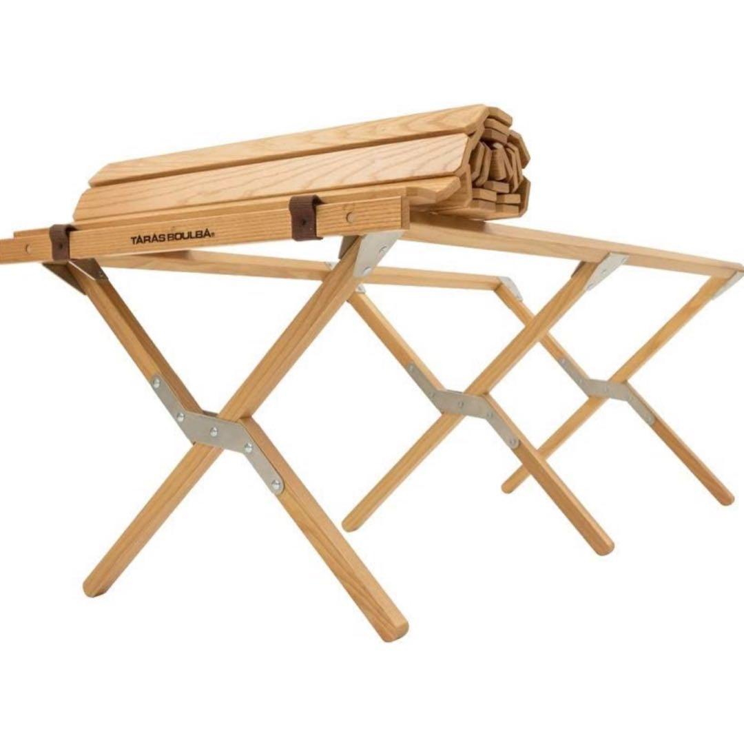 【未使用品】TARAS Boulba ウッドロールテーブル 120×55×43