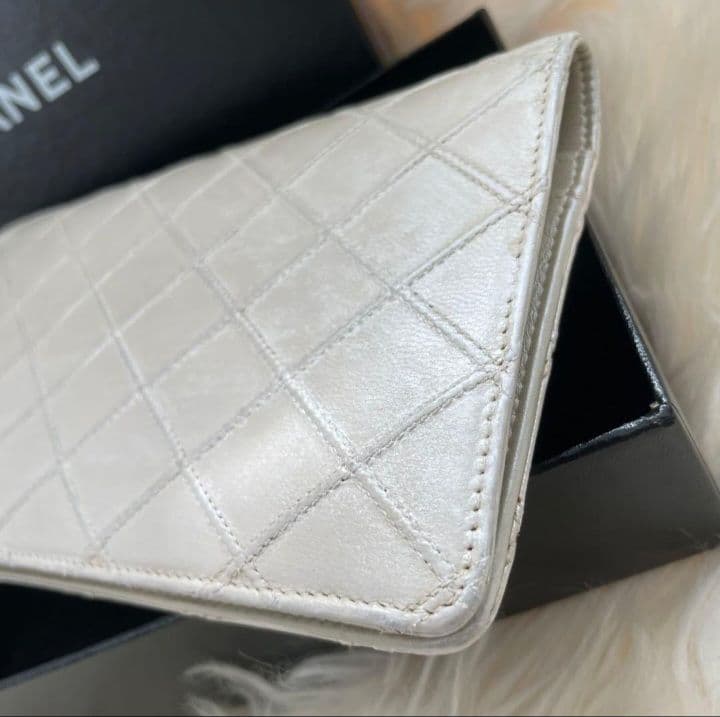 シャネル CHANEL 財布 ビコローレ ココマーク ホワイト 白