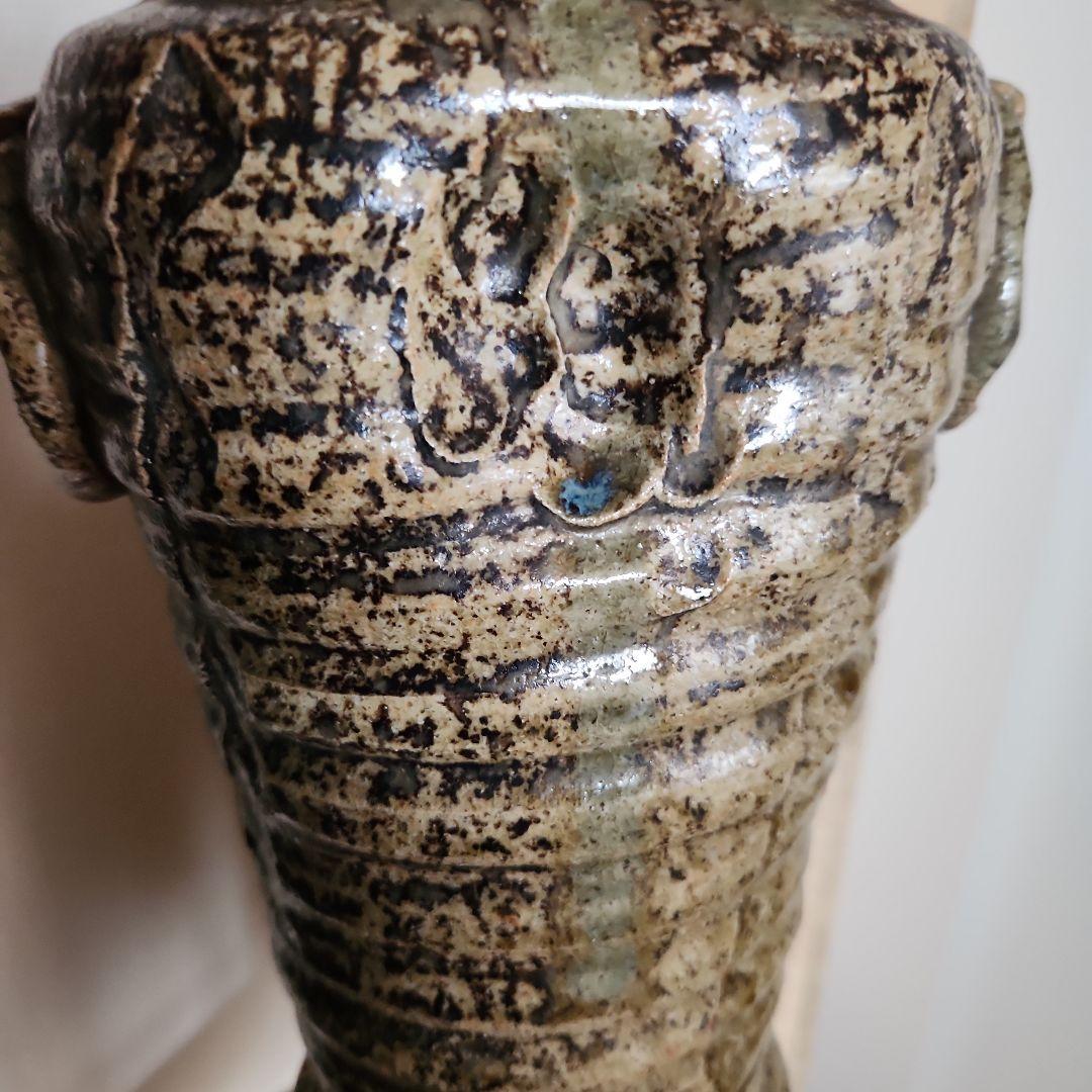 時代自然灰秞瀬戸焼花入れ箱付き