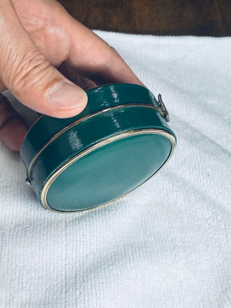 フランス'50 JAZ 本革製 真鍮 目覚時計 220gズッシリ 正確稼働整備品