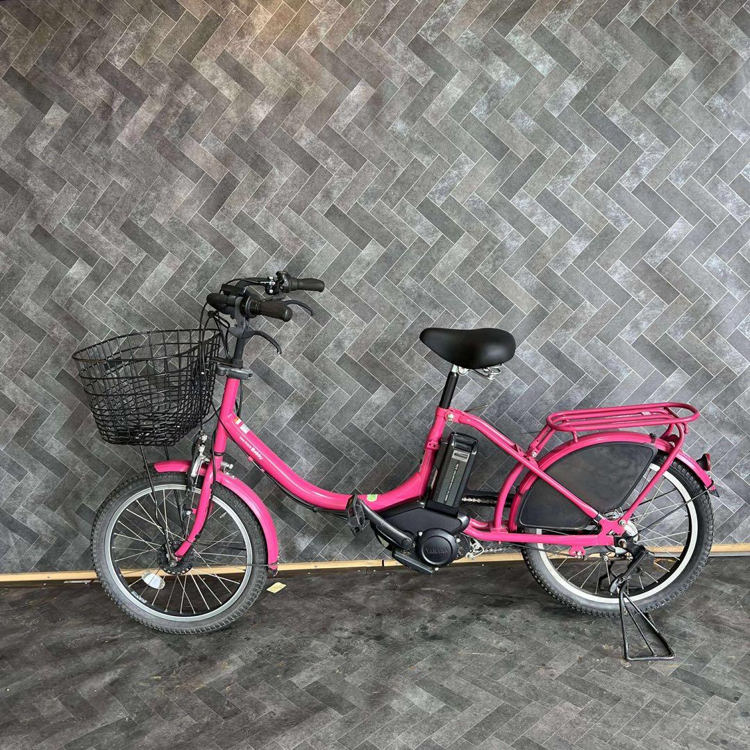 ぽむぽむピンク 電動アシスト自転車 前バスケット付き