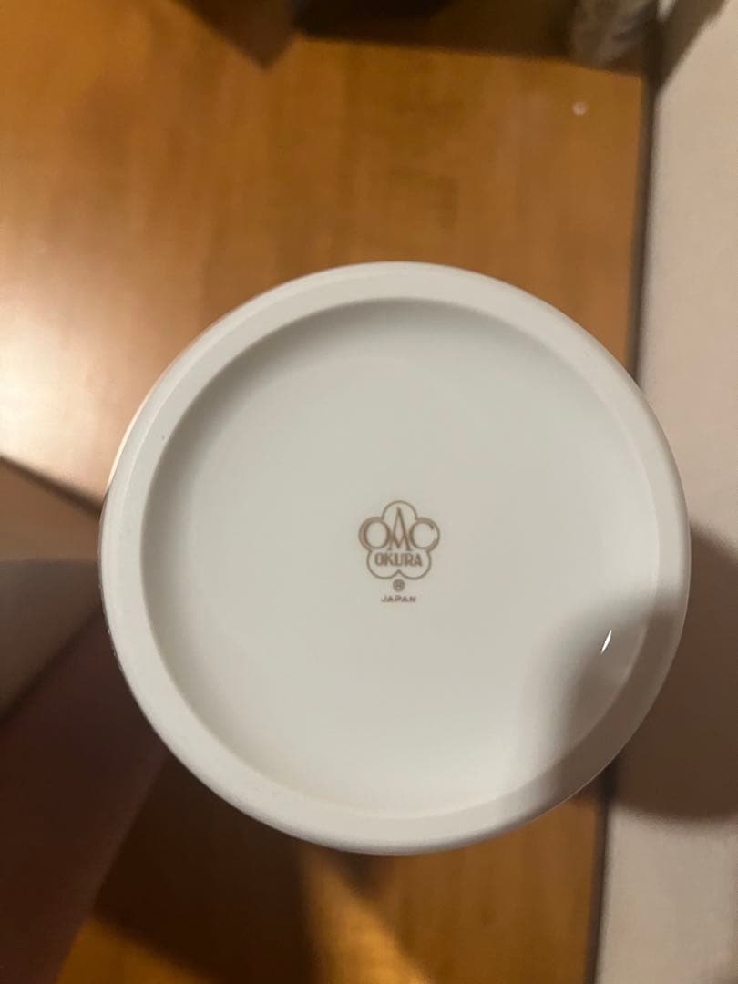 大倉陶園　ブルーローズ　花器　23cm