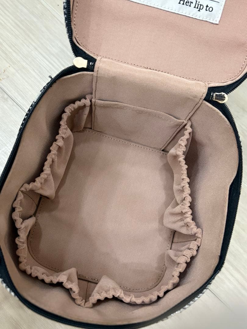 バッグ herlipto HLT Jacquard Vanity Bag silver