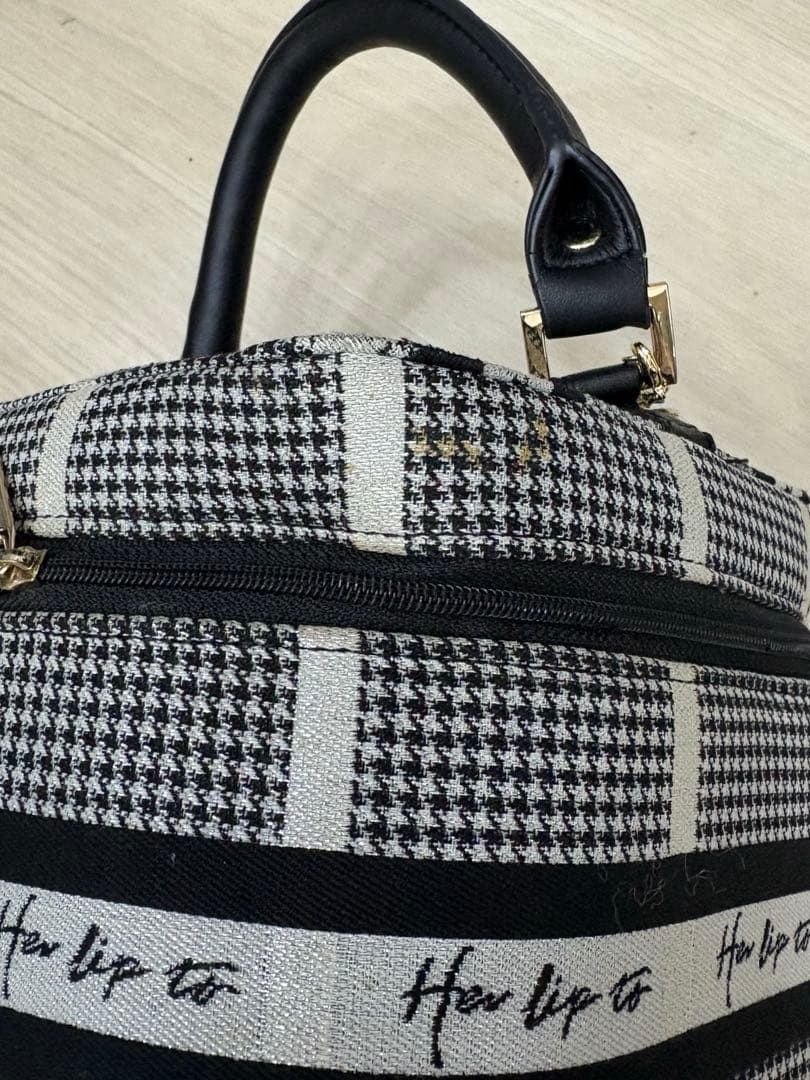 バッグ herlipto HLT Jacquard Vanity Bag silver