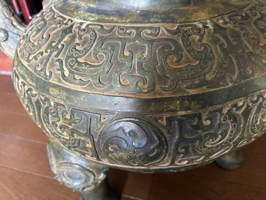 中国古美術　特大青銅器 盉 高さ：約50cm 重さ：約10kg