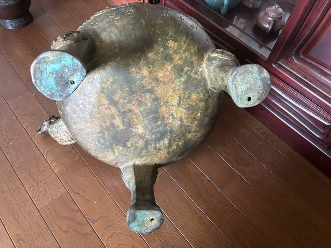 中国古美術　特大青銅器 盉 高さ：約50cm 重さ：約10kg