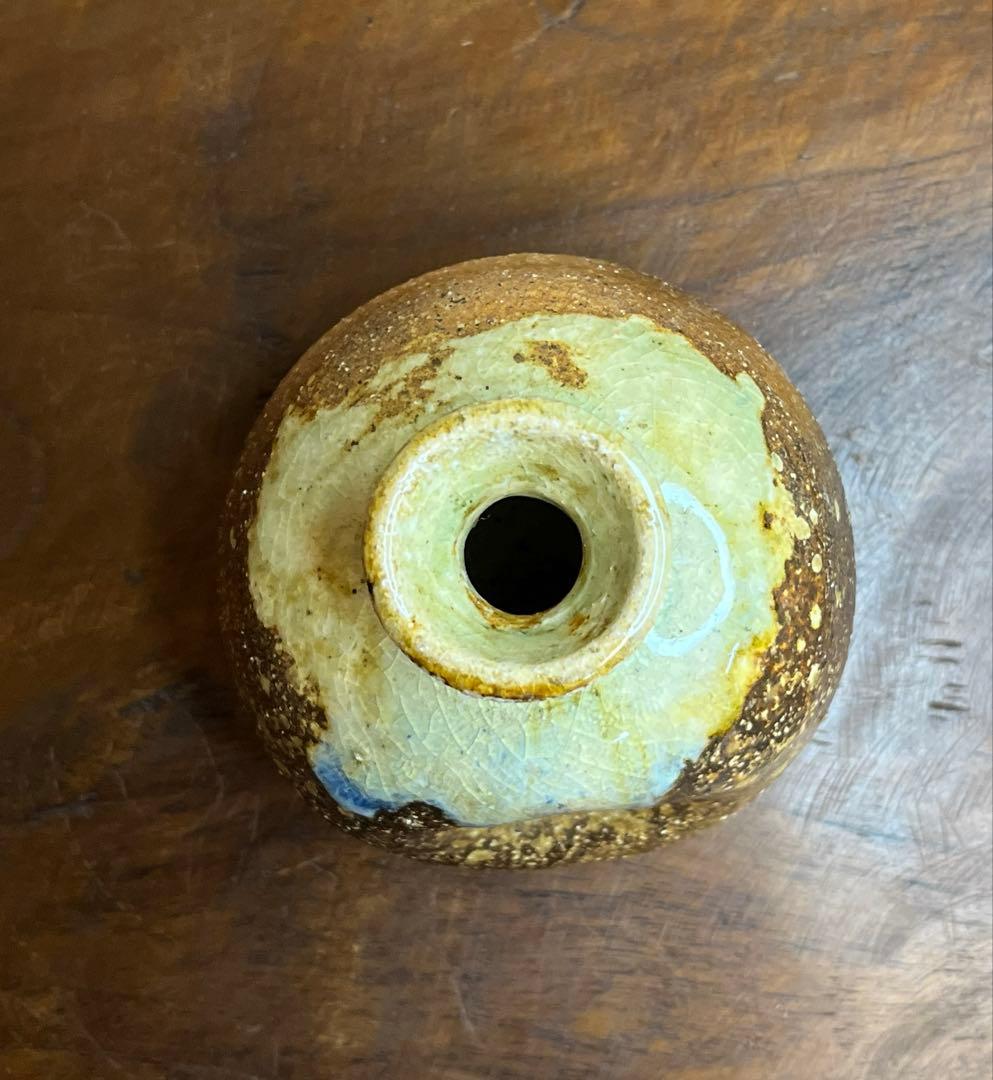 徳利　坂本俊人　伊賀　西山窯　陶器製小瓶　徳利　箱入り　青釉薬